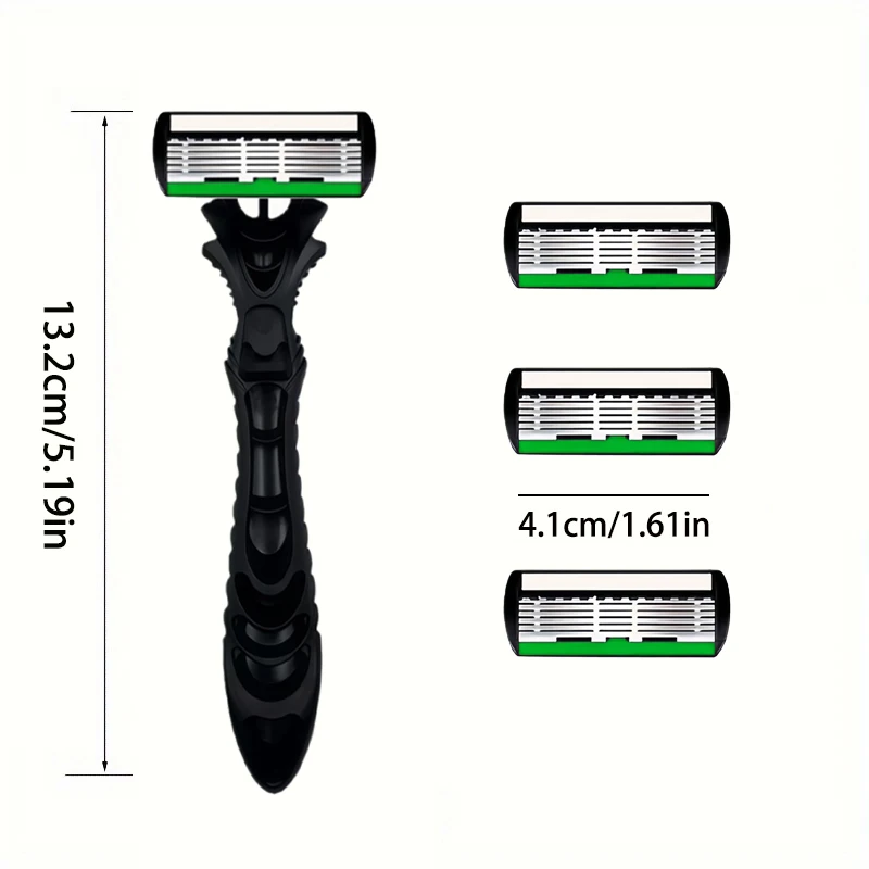 High Quality Man Safety Razor Blade 6 Layer German Stainless Steel Shaving Cartridges Compatible Mach Shaver