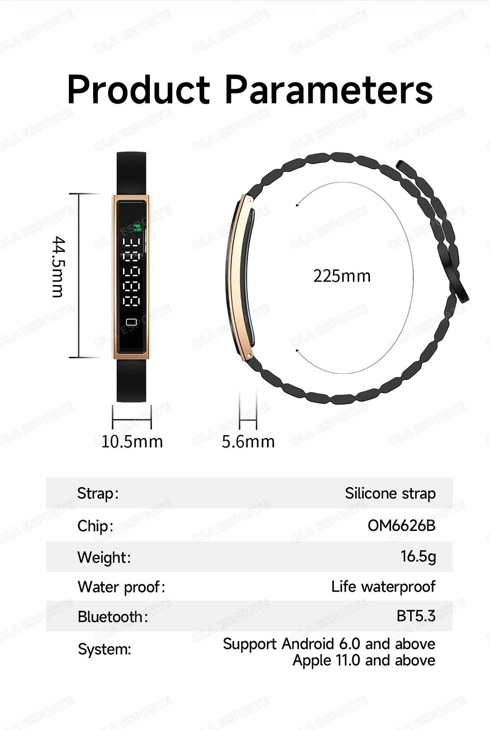 2026 New Fashion Women Smart Bracelet Sport Mode Fitness Tracker Heart Rate Health Monitoring IP68 Waterproof Smart Watch Men