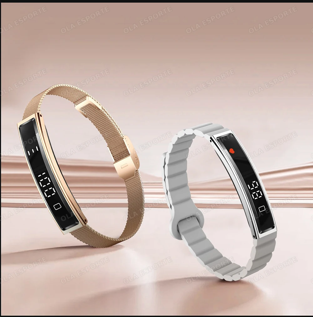 2026 New Fashion Women Smart Bracelet Sport Mode Fitness Tracker Heart Rate Health Monitoring IP68 Waterproof Smart Watch Men