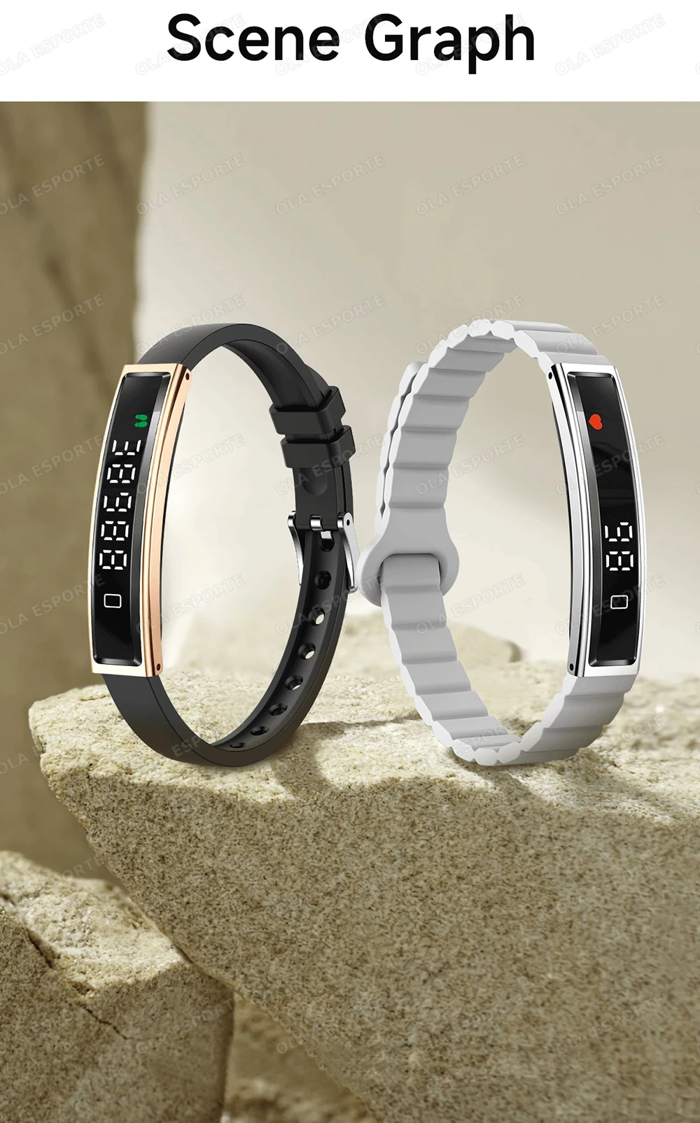 2026 New Fashion Women Smart Bracelet Sport Mode Fitness Tracker Heart Rate Health Monitoring IP68 Waterproof Smart Watch Men