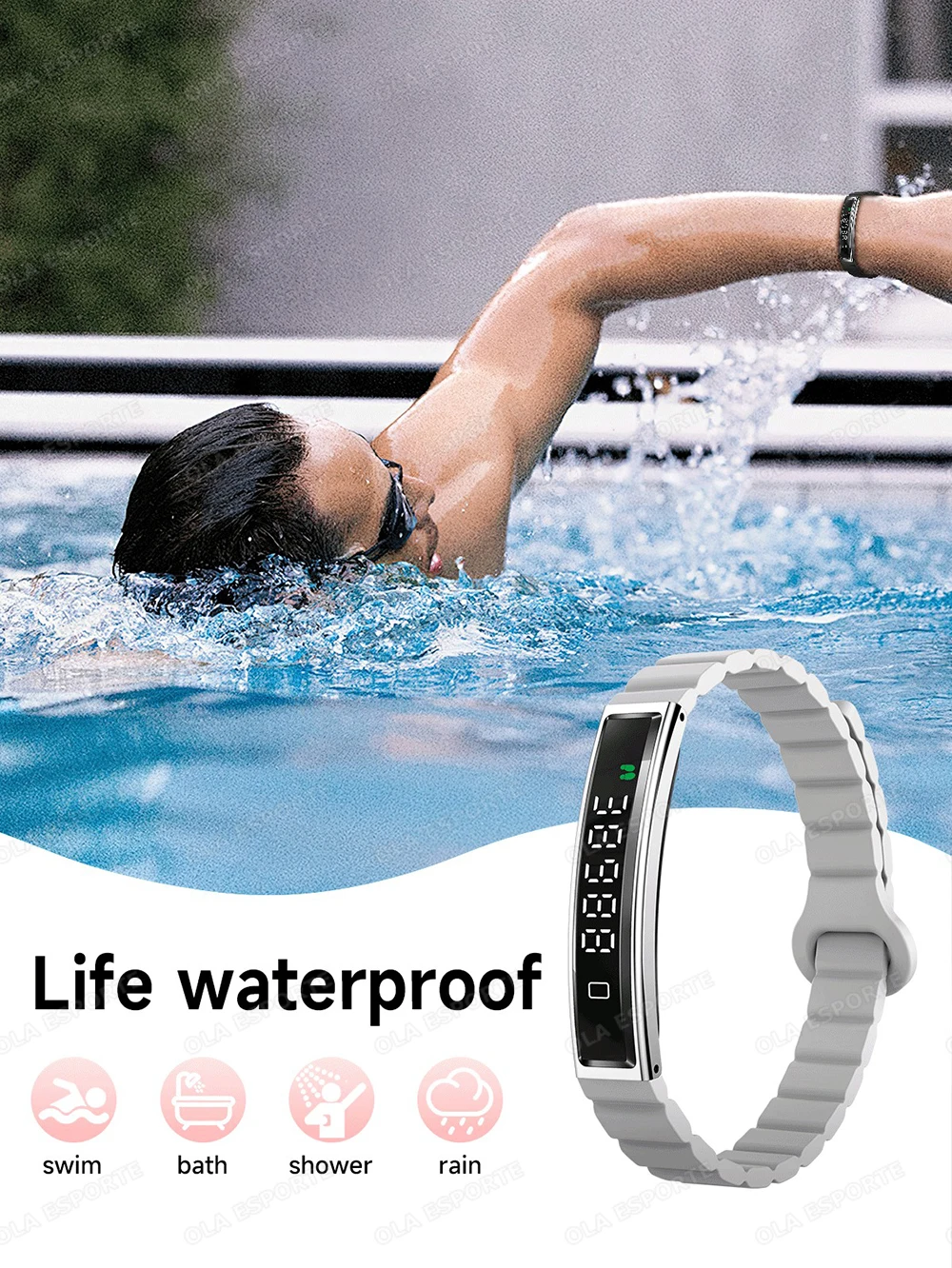 2026 New Fashion Women Smart Bracelet Sport Mode Fitness Tracker Heart Rate Health Monitoring IP68 Waterproof Smart Watch Men