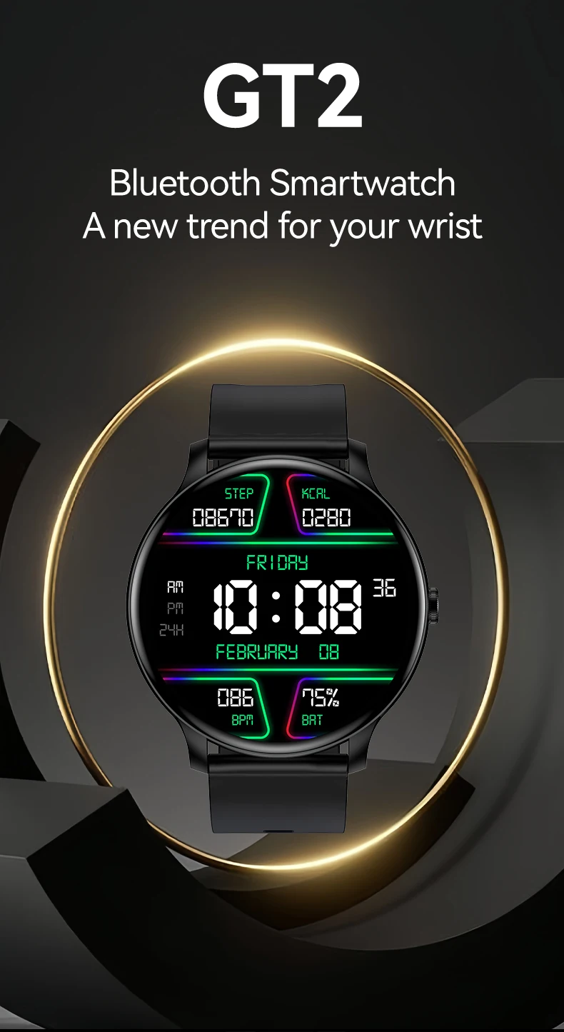 Electronics Wrist Men Smartwatch BT Call Fitness Tracker Clock Heart Rate Monitor Sport Smart Watches for Women IOS Andoird 2026