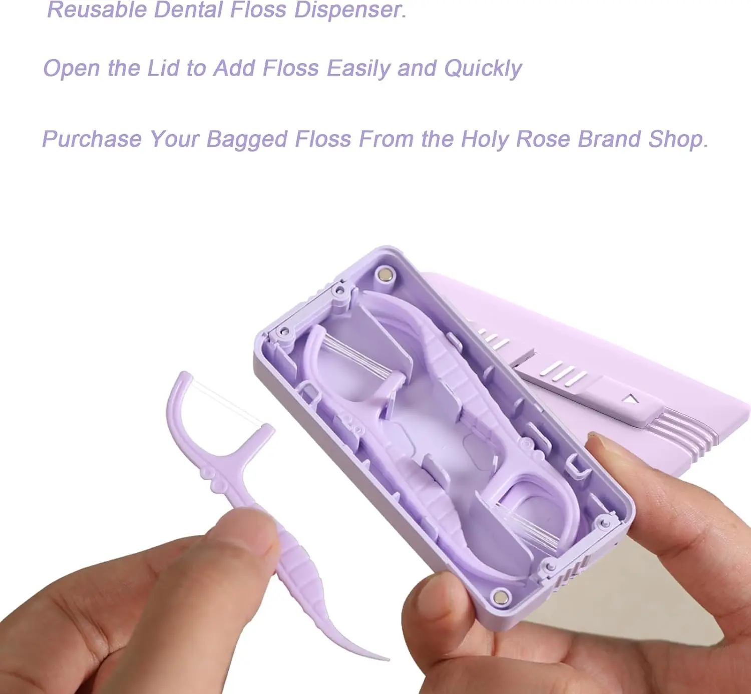 Disposable Dental Floss Picks with Portable Travel Case, 10pcs Toothpicks Sticks with Case, Oral Care Flossers for Home & Travel