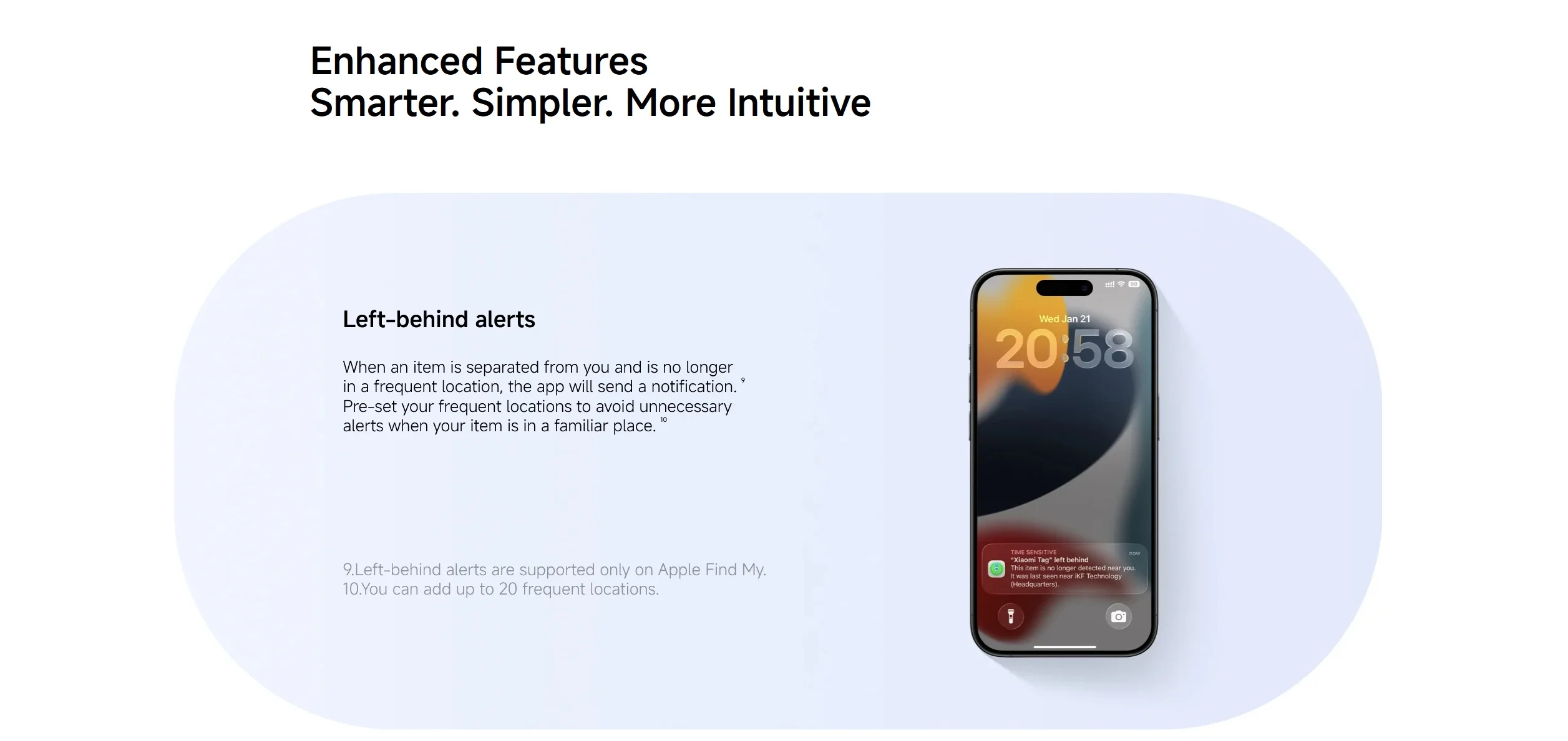 Xiaomi Tag 1 Pack Bluetooth 5.4 IP67 Waterproof Compatible with Apple Find My for iPhone Smart Anti Lost Device