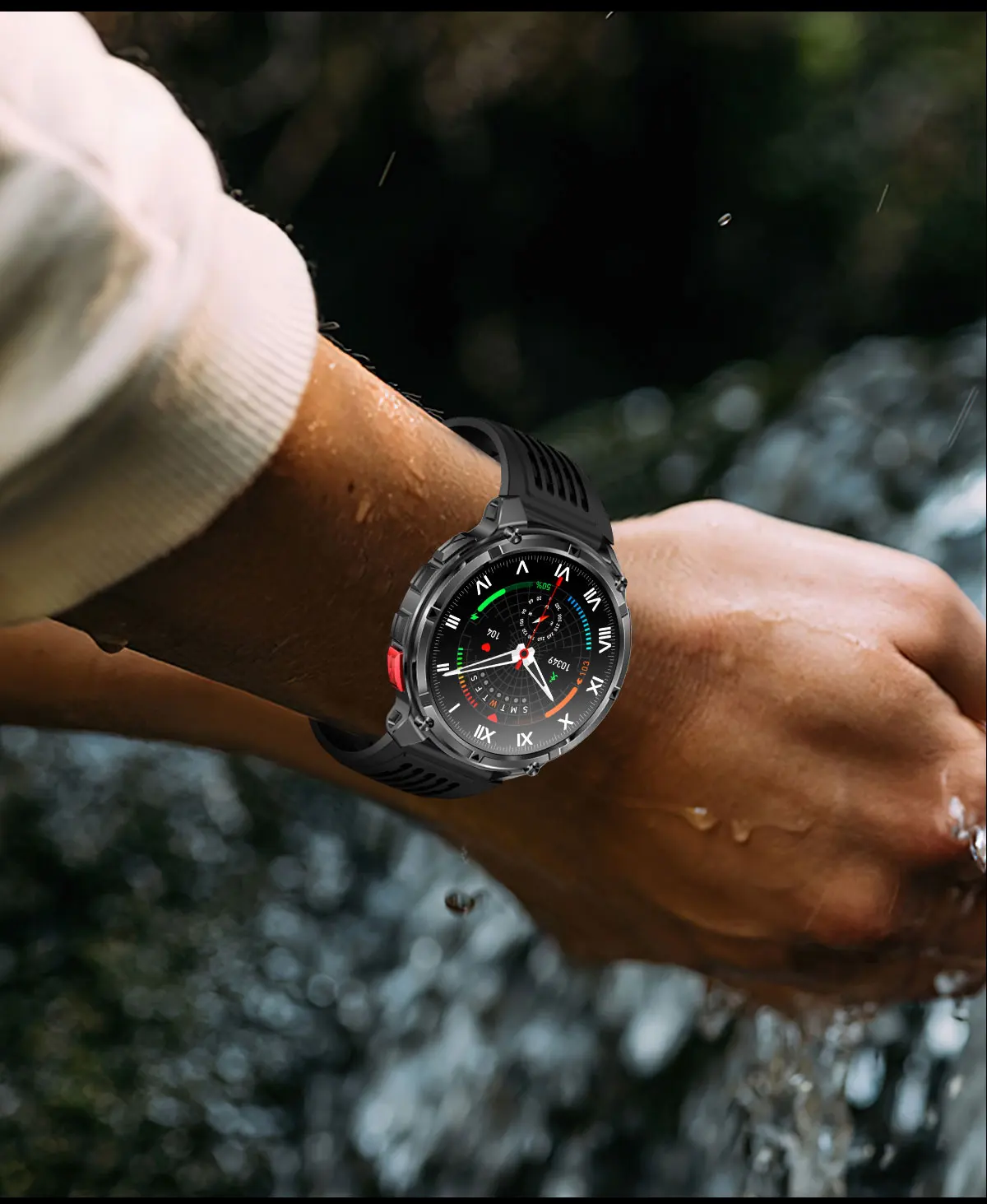 2026 New T-Rex3 Pro 1100mAh Battery Smart Watch GPS Path 5ATM Waterproof Sports Run Tracker Outdoors Compass Military Smartwatch