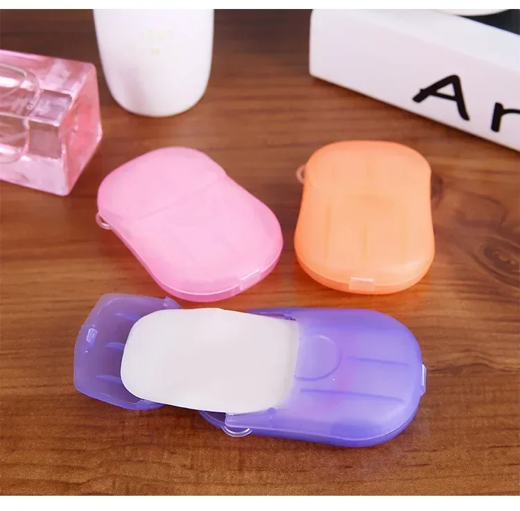 1/10/30Box Outdoor Travel Disposable Soap Tablet Box Soap Paper Portable Hand Washing Tablet Small Soap Tablet Mini Soap Sheet