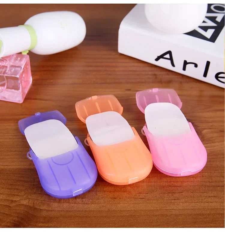 1/10/30Box Outdoor Travel Disposable Soap Tablet Box Soap Paper Portable Hand Washing Tablet Small Soap Tablet Mini Soap Sheet