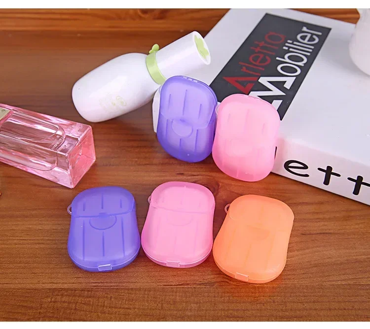 1/10/30Box Outdoor Travel Disposable Soap Tablet Box Soap Paper Portable Hand Washing Tablet Small Soap Tablet Mini Soap Sheet
