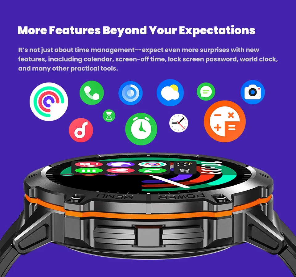 Mens Military T REX 3 Smartwatch 1.73" AMOLED Compass BT Call 1ATM Waterproof Wrist Sport Smart Watches for Man IOS Android 2026