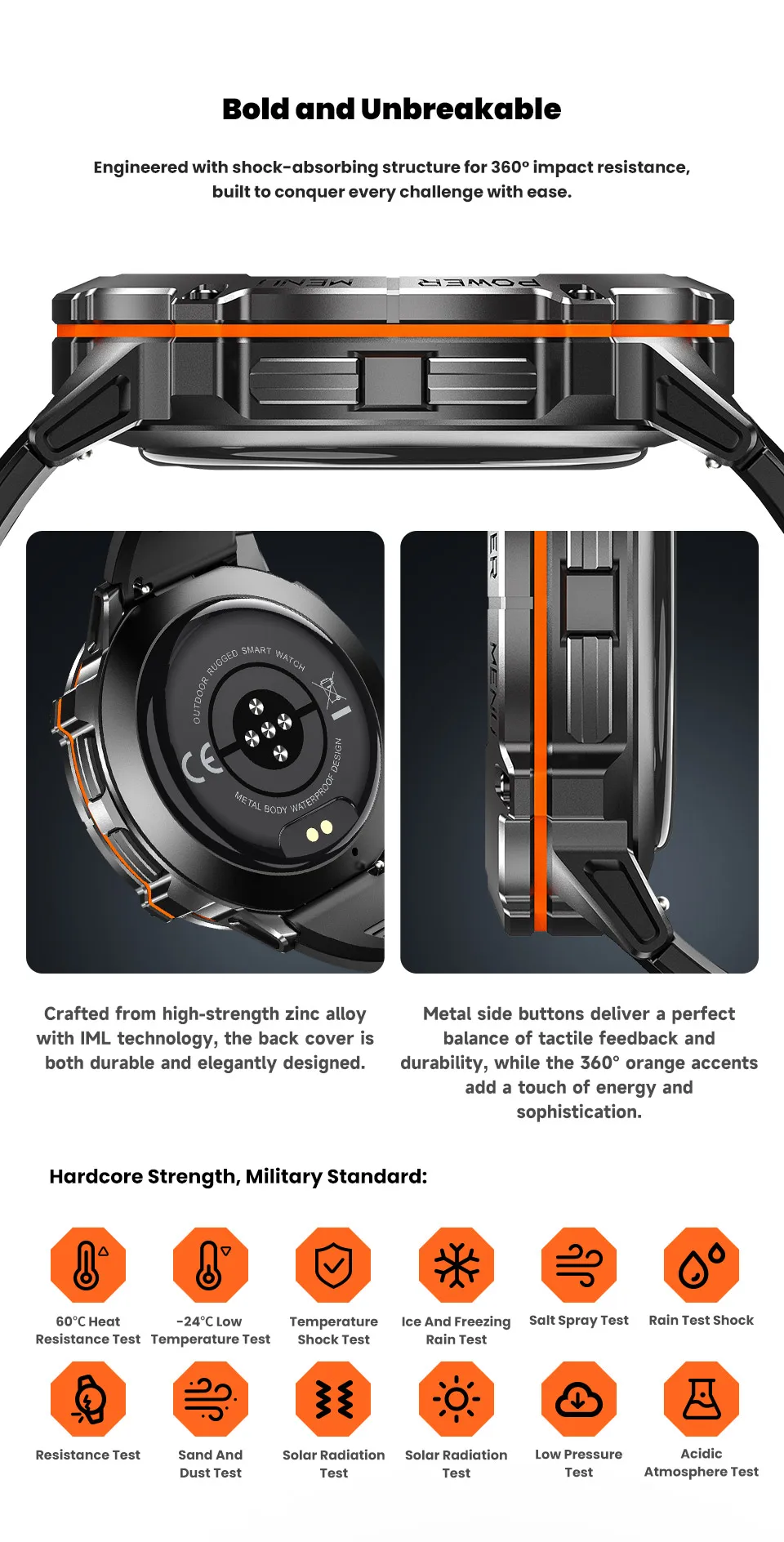 Mens Military T REX 3 Smartwatch 1.73" AMOLED Compass BT Call 1ATM Waterproof Wrist Sport Smart Watches for Man IOS Android 2026