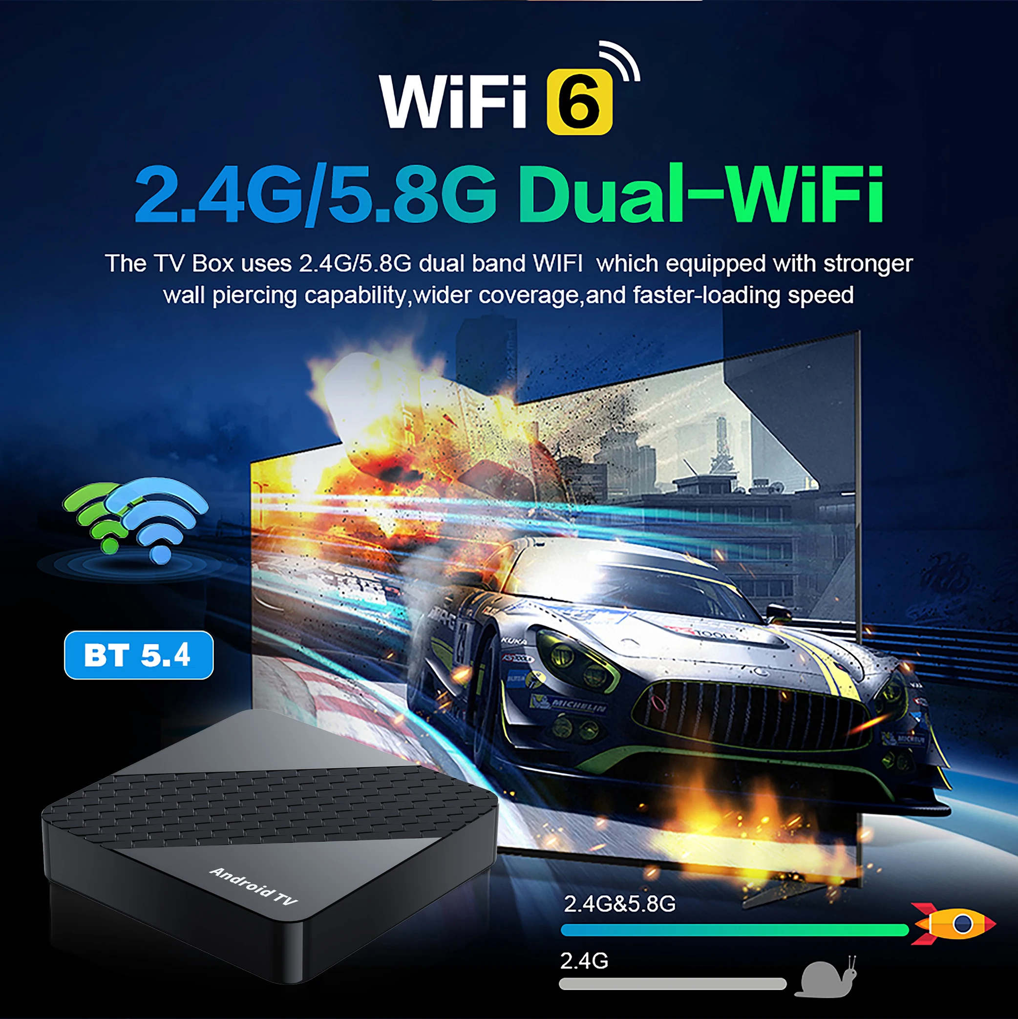 Smart TV Box Android 16 8GB+256GB Rockchip RK3518 X10 Google Assistant 8K Video Bluetooth5.4 Media Player Very Fast Set Top Box