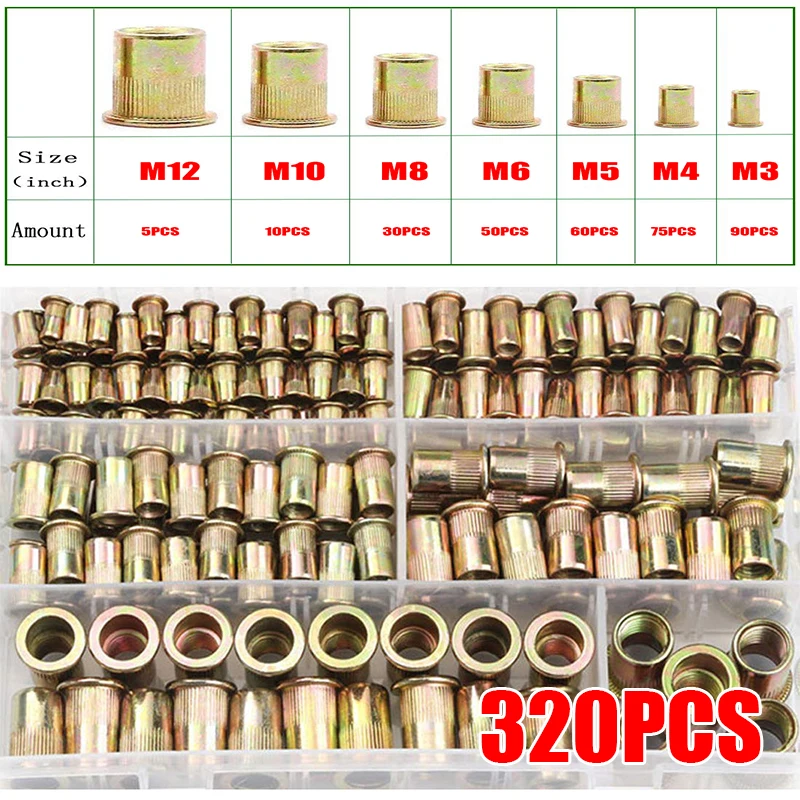 M3-M12 Multi-Purpose Household Rivet Gun with Different Specifications of Rivets, Industrial Grade Carbon Steel Manual Rivet Too