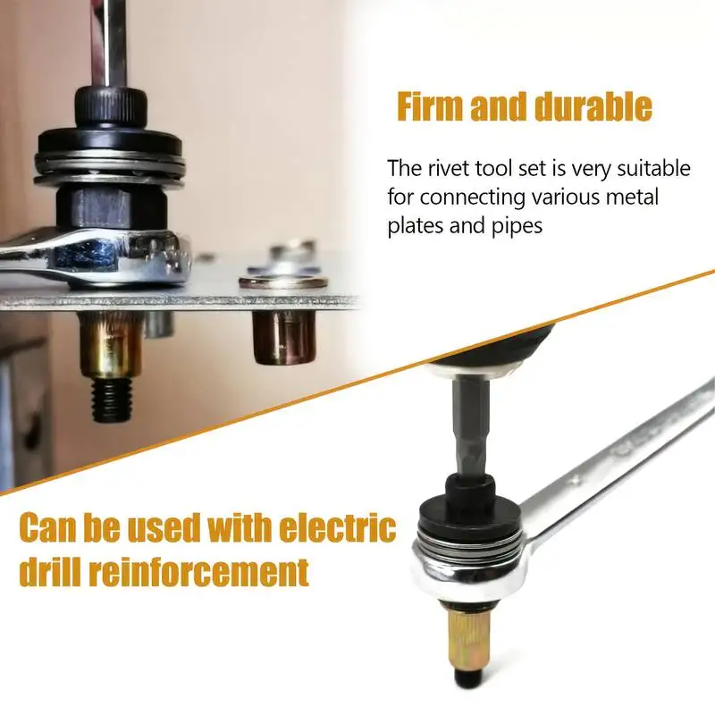 M3-M12 Multi-Purpose Household Rivet Gun with Different Specifications of Rivets, Industrial Grade Carbon Steel Manual Rivet Too