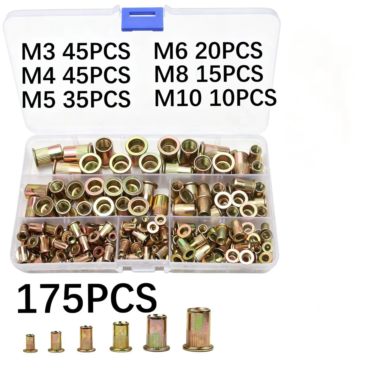 M3-M12 Multi-Purpose Household Rivet Gun with Different Specifications of Rivets, Industrial Grade Carbon Steel Manual Rivet Too