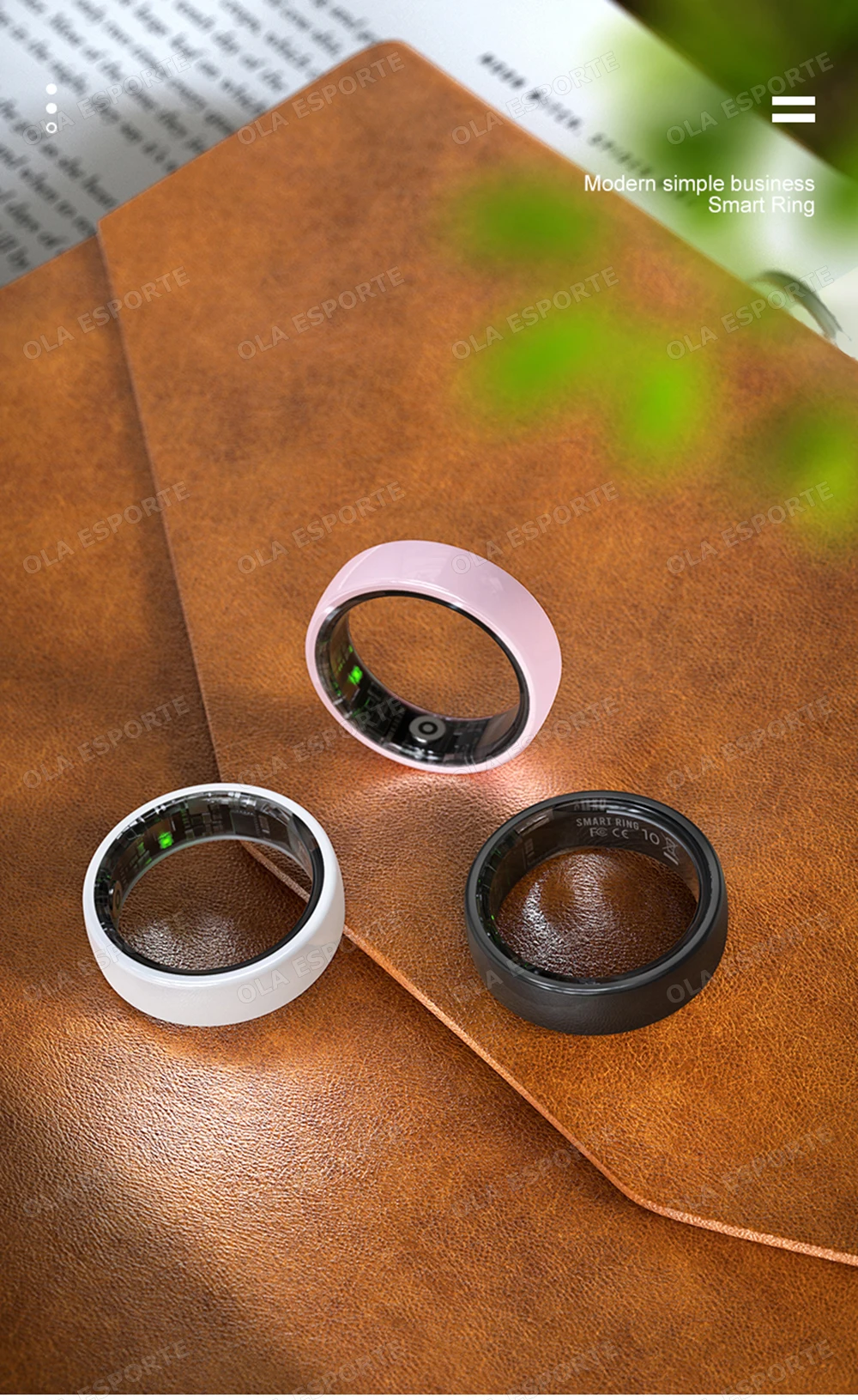 2026 New Hot Couple Smart Ring with Charging Case Heart Rate Sleep Health Monitor Pedometer Fashion Ceramic Ring For Android IOS