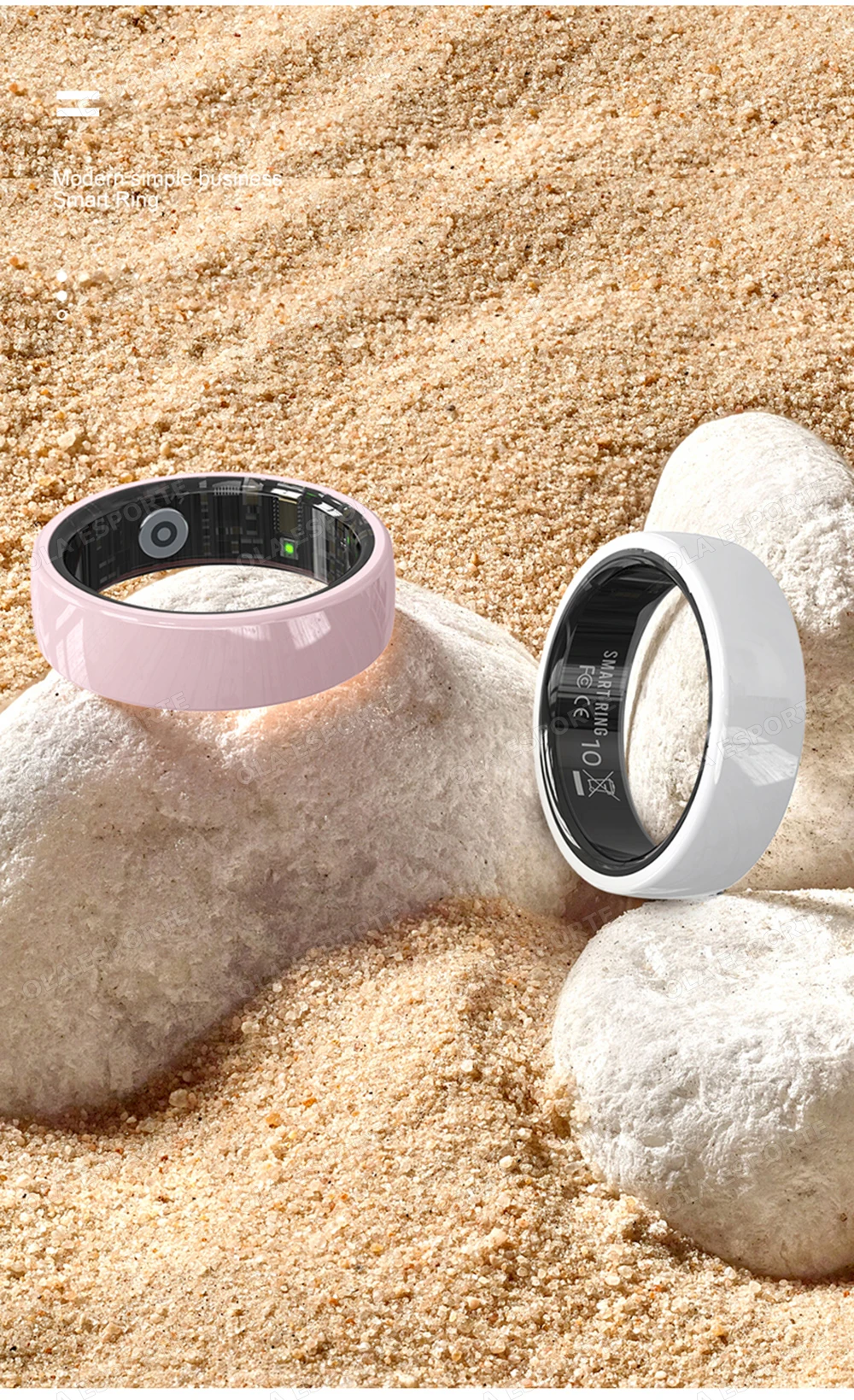 2026 New Hot Couple Smart Ring with Charging Case Heart Rate Sleep Health Monitor Pedometer Fashion Ceramic Ring For Android IOS
