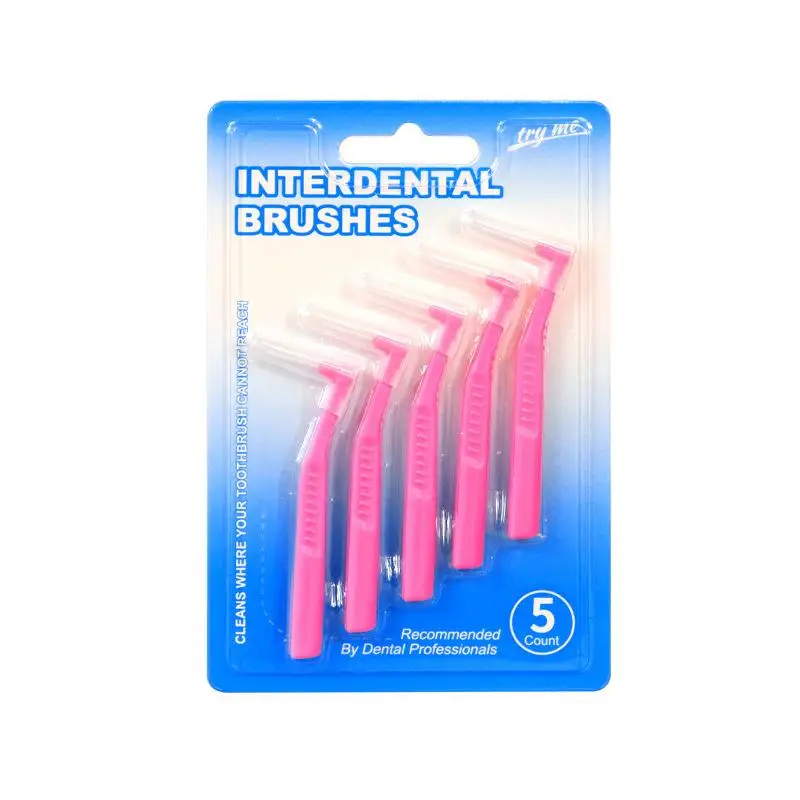 2 5Pcs L Shaped Interdental Brushes Soft Bristle Portable Cleaning Sticks for Tight Teeth Spaces Daily Dental Hygiene Essential