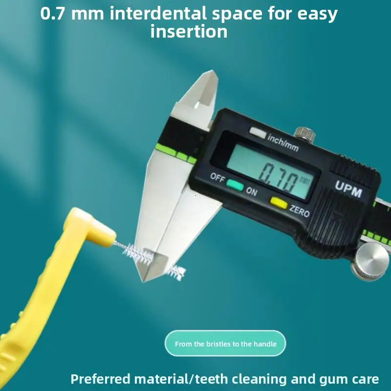2 5Pcs L Shaped Interdental Brushes Soft Bristle Portable Cleaning Sticks for Tight Teeth Spaces Daily Dental Hygiene Essential