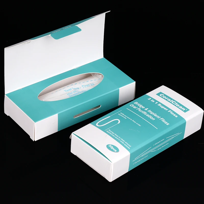 50Pcs Dental Floss Toothpick Water Expanded Orthodontic Flosser Multifunctional Cleaning Wire Line for Implants Braces