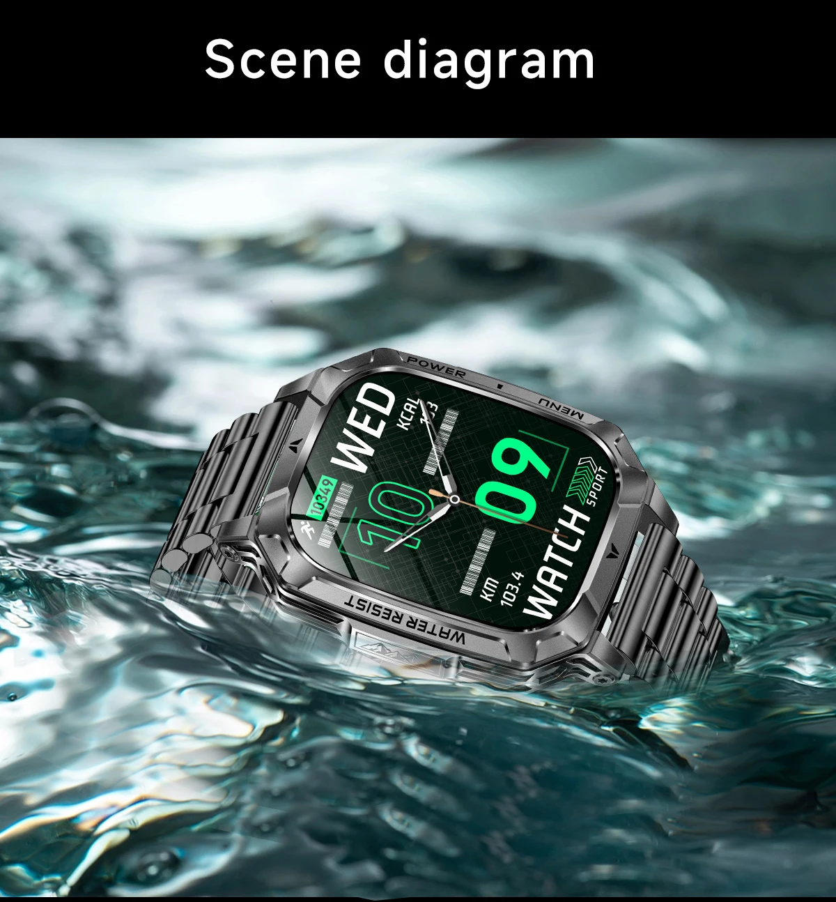 LIGE New Outdoor Military 1400 mAh Battery Smart Watch Men IP68 Waterproof LED Flashlight Health Monitor Call Sports Smartwatch