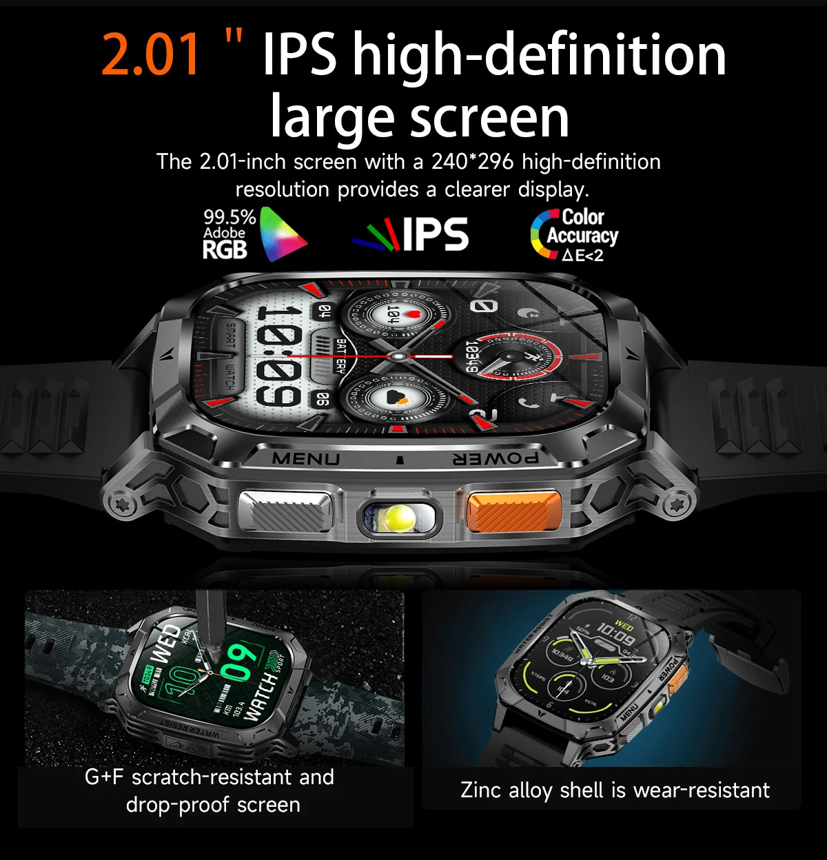 LIGE New Outdoor Military 1400 mAh Battery Smart Watch Men IP68 Waterproof LED Flashlight Health Monitor Call Sports Smartwatch