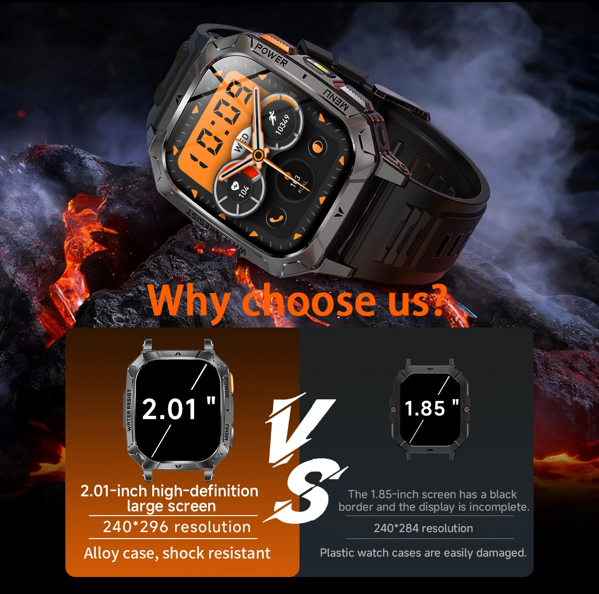 LIGE New Outdoor Military 1400 mAh Battery Smart Watch Men IP68 Waterproof LED Flashlight Health Monitor Call Sports Smartwatch