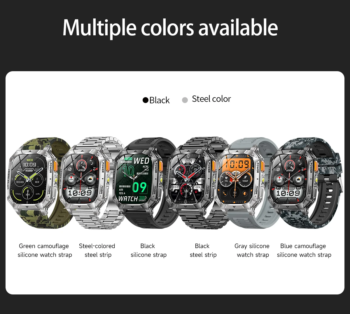 LIGE New Outdoor Military 1400 mAh Battery Smart Watch Men IP68 Waterproof LED Flashlight Health Monitor Call Sports Smartwatch