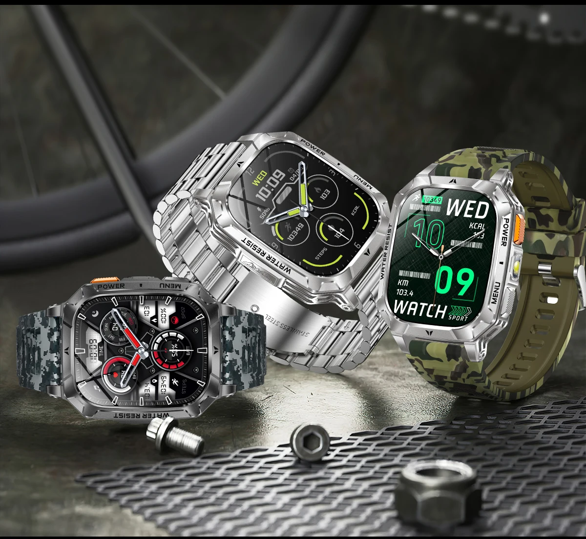 LIGE New Outdoor Military 1400 mAh Battery Smart Watch Men IP68 Waterproof LED Flashlight Health Monitor Call Sports Smartwatch