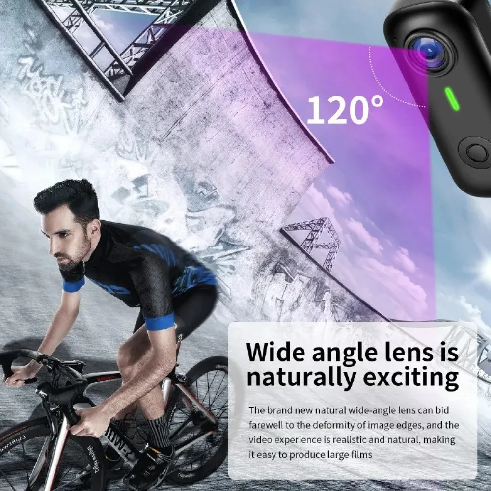 360 Active HDR Video Action Camera 4K Single-Lens Camera Waterproof Stabilization 2.29" Touchscreen Wintersports and Vlogging
