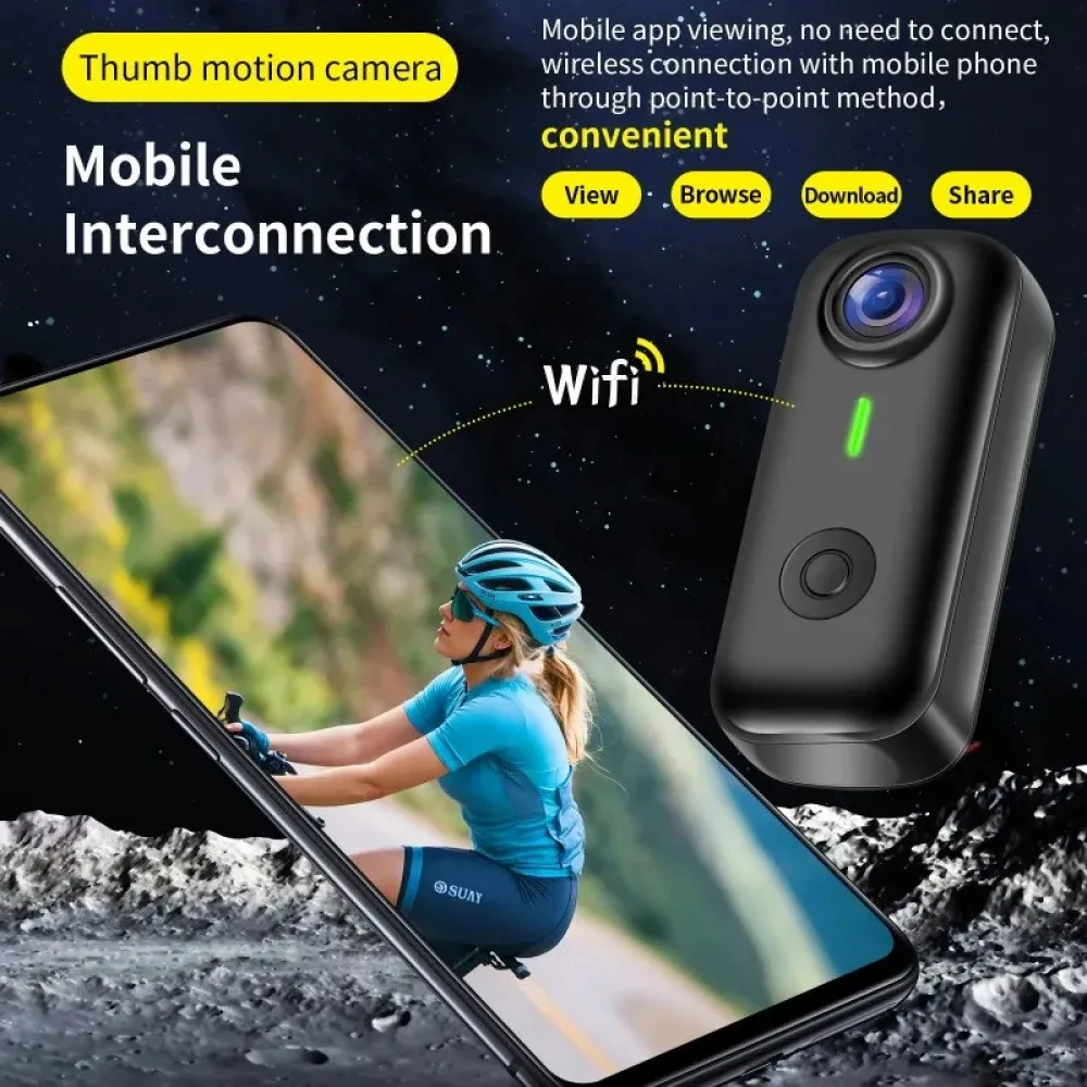 360 Active HDR Video Action Camera 4K Single-Lens Camera Waterproof Stabilization 2.29" Touchscreen Wintersports and Vlogging