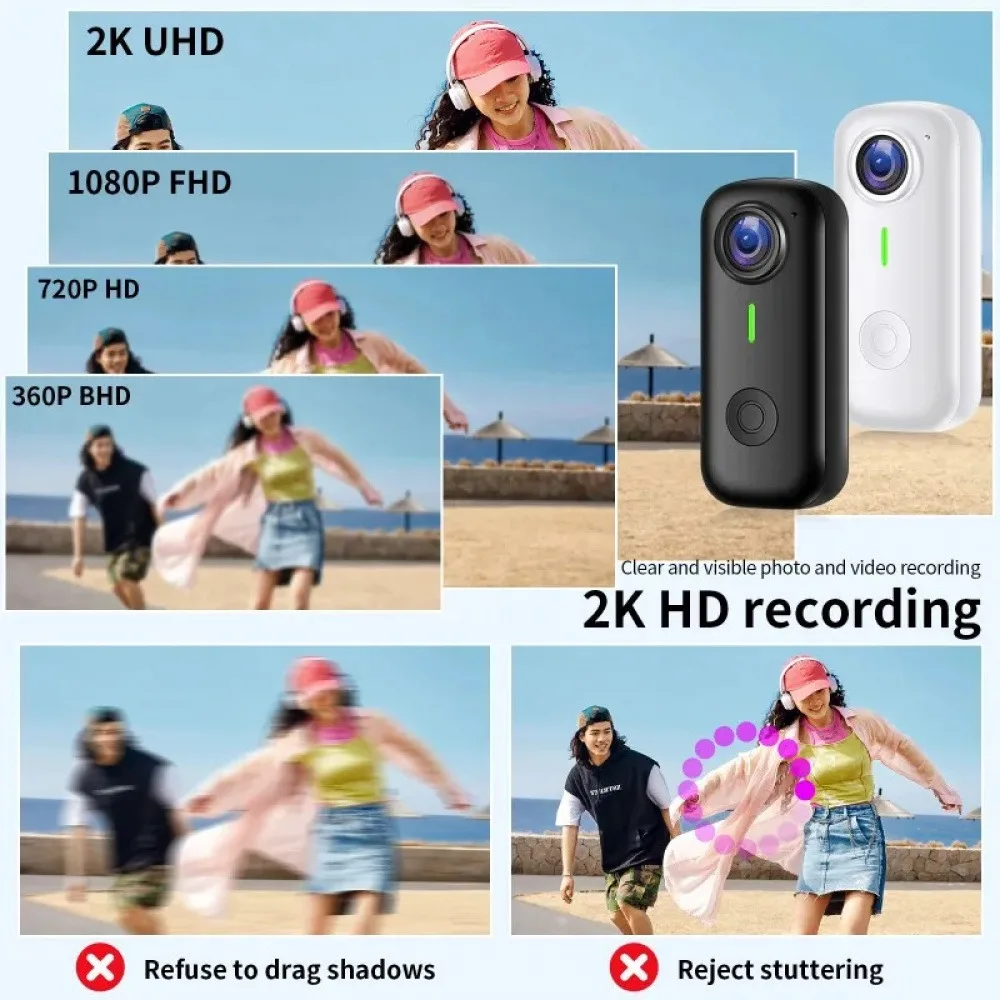 360 Active HDR Video Action Camera 4K Single-Lens Camera Waterproof Stabilization 2.29" Touchscreen Wintersports and Vlogging