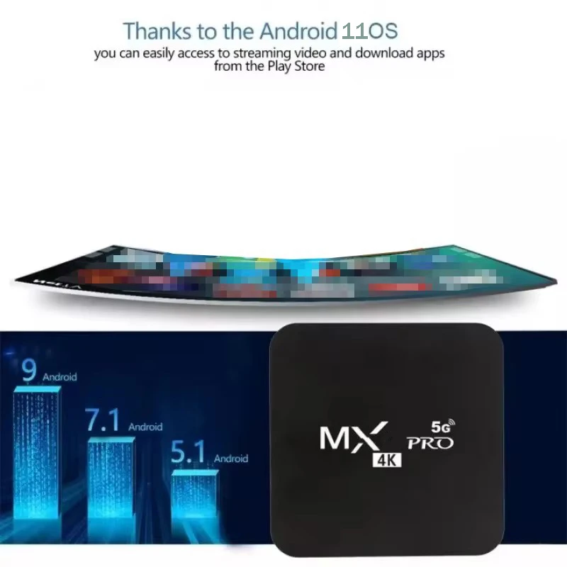 MX-Pro Smart TV Box 4K HD Android 11 Amlogic S905 Quad-Core 4G WiFi Original Media Player Home Theater Set Top Box IPTV