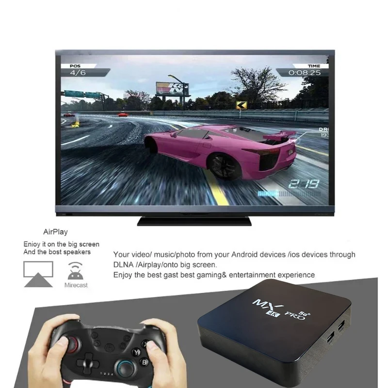 MX-Pro Smart TV Box 4K HD Android 11 Amlogic S905 Quad-Core 4G WiFi Original Media Player Home Theater Set Top Box IPTV