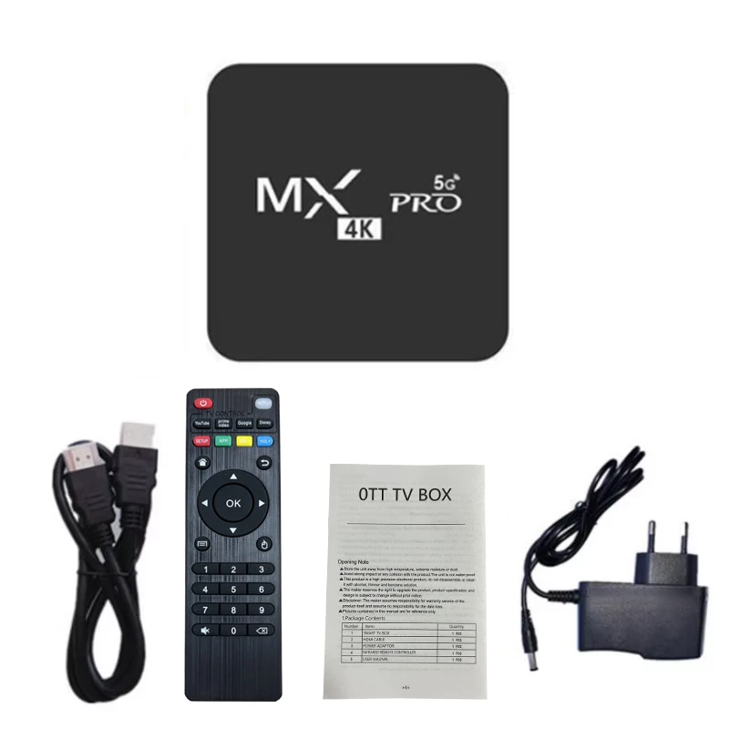 MX-Pro Smart TV Box 4K HD Android 11 Amlogic S905 Quad-Core 4G WiFi Original Media Player Home Theater Set Top Box IPTV