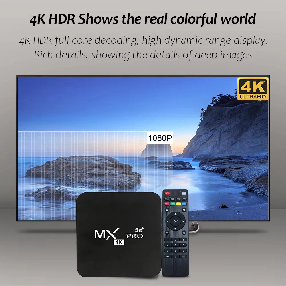 MX-Pro Smart TV Box 4K HD Android 11 Amlogic S905 Quad-Core 4G WiFi Original Media Player Home Theater Set Top Box IPTV