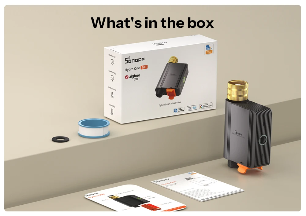 SONOFF Smart Water Valve Hydro Series Hydro ONE Zigbee With Flow Meter Brass Water Inlet Apple Home SWV-ZFE SWV-ZFU