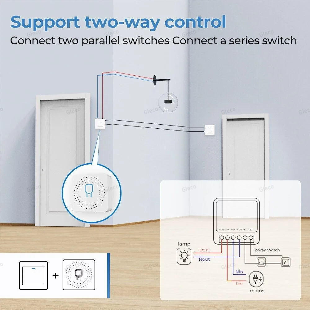Zigbee Smart Switch Module Mini 10A/16A Optional 1/2 3Channel Smart Home Relay Automation Breaker For Tuya Z2M Alexa Google Home