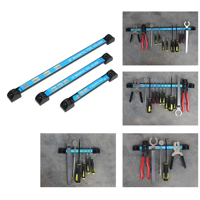 8/12/18 Inch Magnetic Tool Holder Strip for Storing Aarage Tools Kitchen Utensils Iron Products Storage Arrangement Organizer