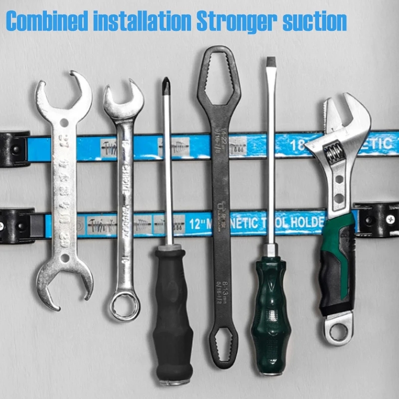 8/12/18 Inch Magnetic Tool Holder Strip for Storing Aarage Tools Kitchen Utensils Iron Products Storage Arrangement Organizer