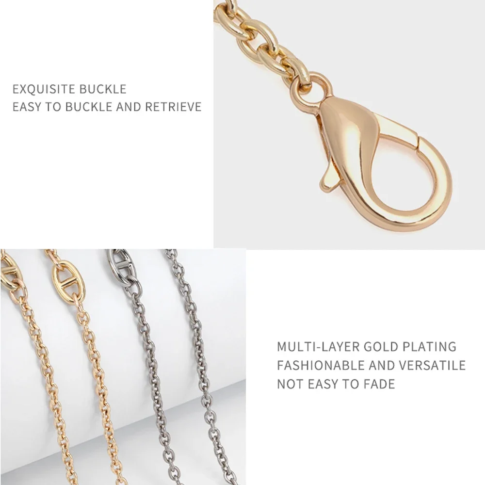 Pig Nose Chain Strap Bag Underarm Crossbody Satchel Conversion Chain Luxury Brand Handbag Parts Accessories