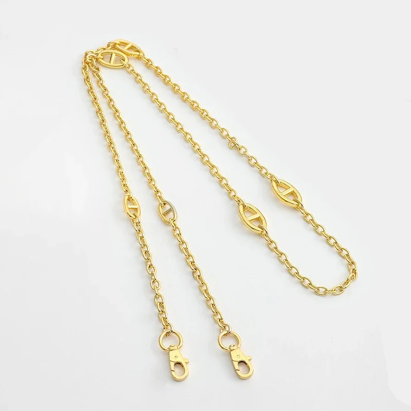 Pig Nose Chain Strap Bag Underarm Crossbody Satchel Conversion Chain Luxury Brand Handbag Parts Accessories