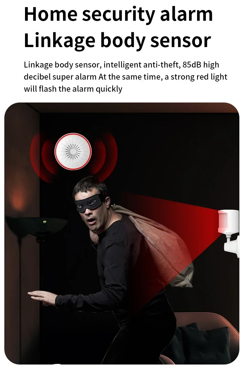 Tuya WiFi Zigbee Smart Siren Sound Light Alarm Home Security Protection System Detector App Control Works With Alexa Google Home