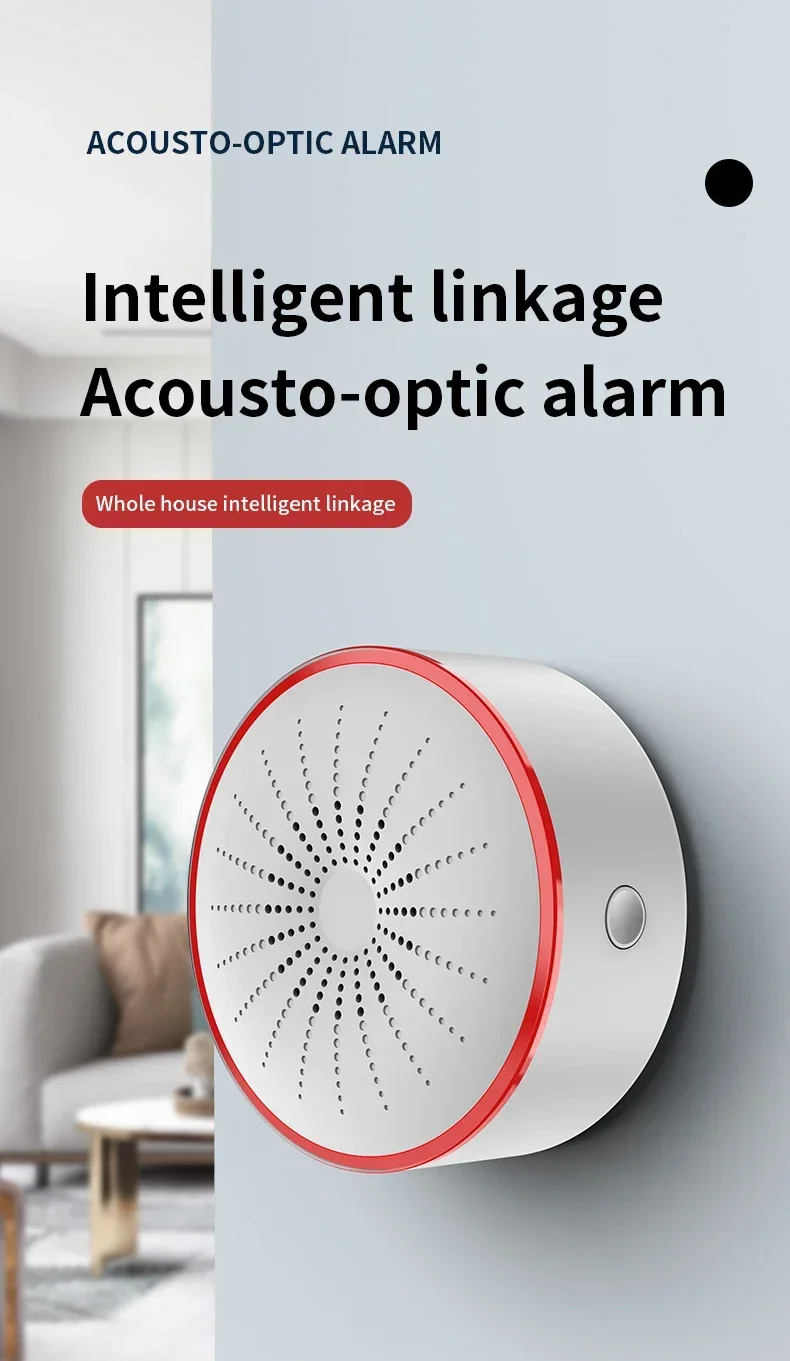 Tuya WiFi Zigbee Smart Siren Sound Light Alarm Home Security Protection System Detector App Control Works With Alexa Google Home