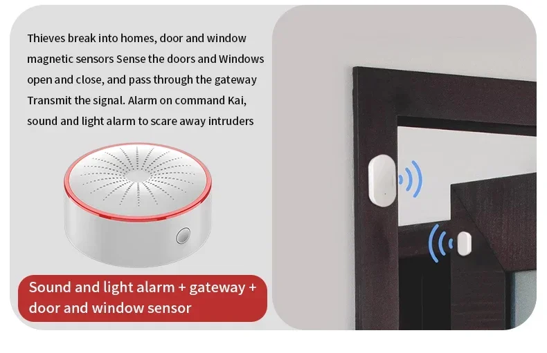 Tuya WiFi Zigbee Smart Siren Sound Light Alarm Home Security Protection System Detector App Control Works With Alexa Google Home