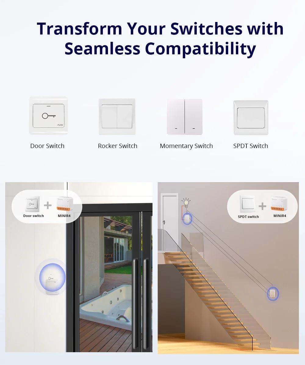 Sonoff Mini R4 Extreme Sonoff Minir4 Mini Sonoff R4 Two-Way Control Smart Home Works with Alexa Google Home Yandex Alice
