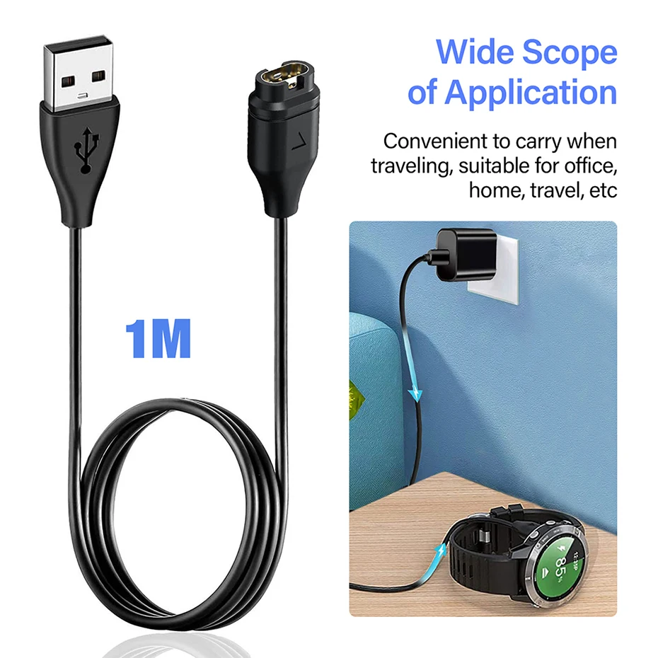USB Type A/C Magnetic Charger Cable For Garmin Fenix 5 5S 5X Plus 6 6S 6X Pro 7 7S 7X Forerunner 45 55 165 255 945 965 245 Music