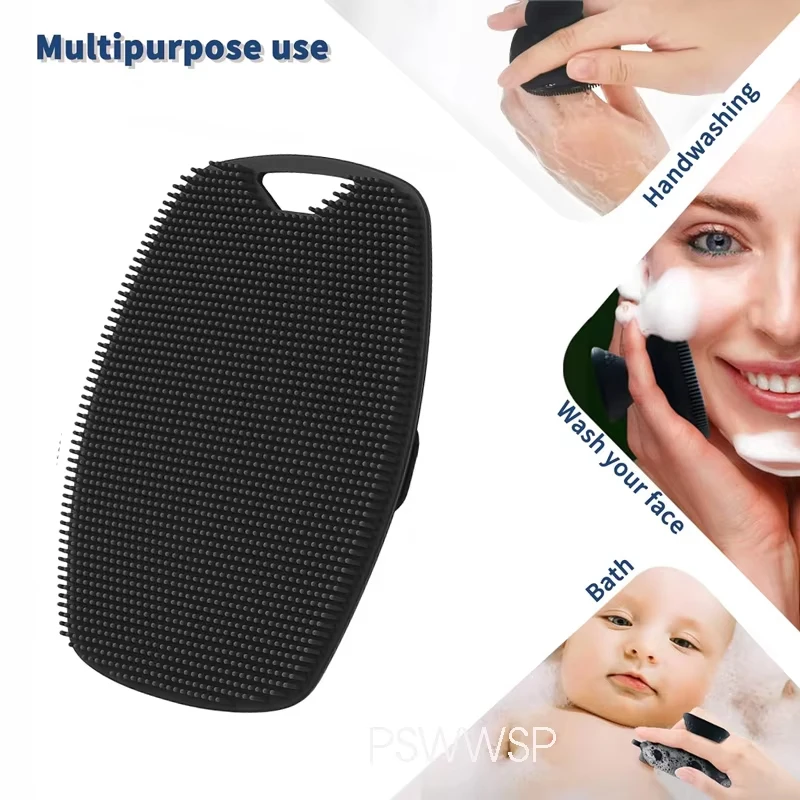 1Pcs Soft Silicone Exfoliating Body Brush, Back Scrubber for Shower, Gentle Massage Bath Brush, Deep Cleansing Body Scrubber