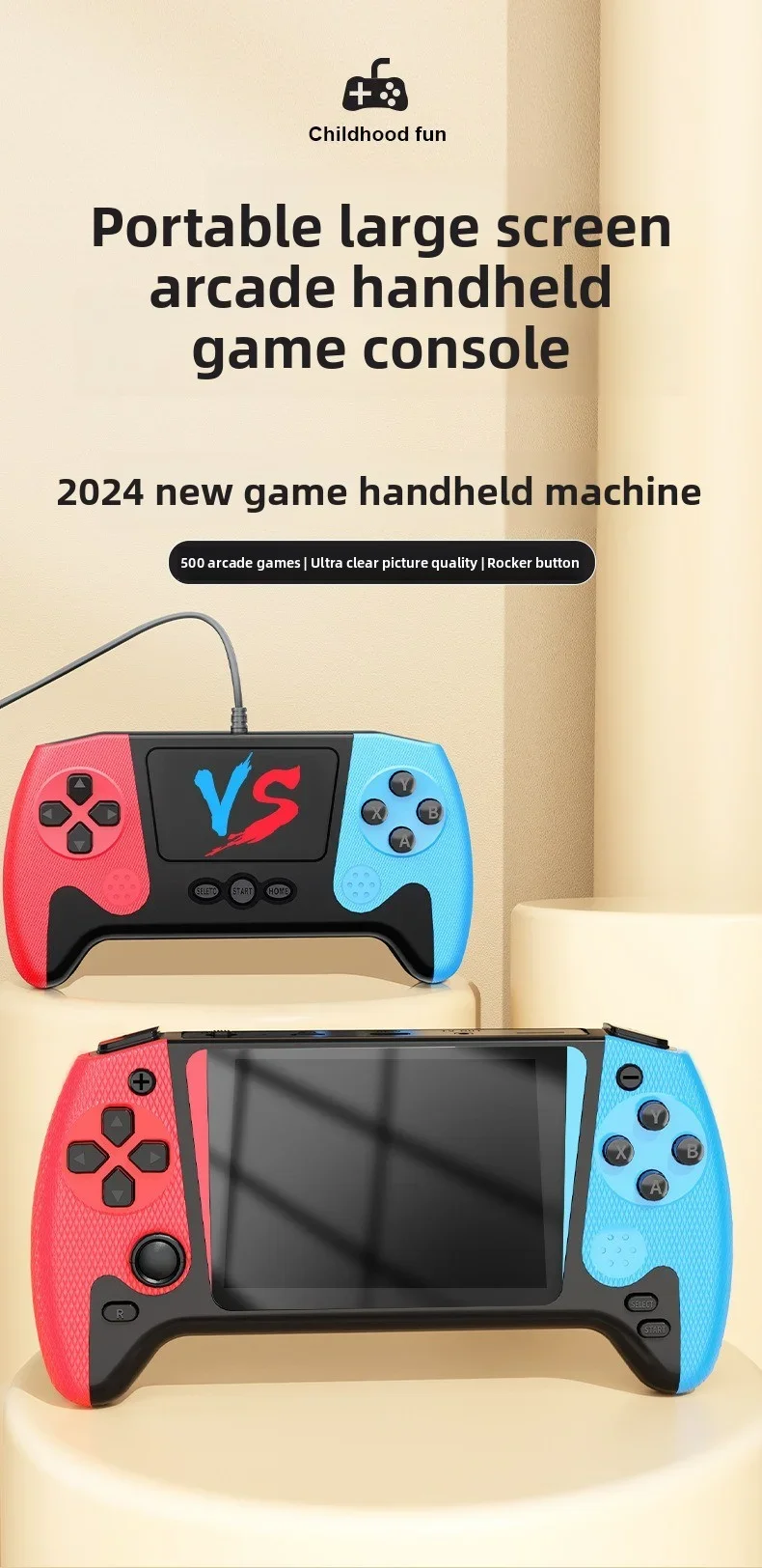 SF3000 Retro Handheld Video Game Console Linux System 4.5 Inch 854*480 IPS Screen 3000mAh Portable Pocket Video Player Games