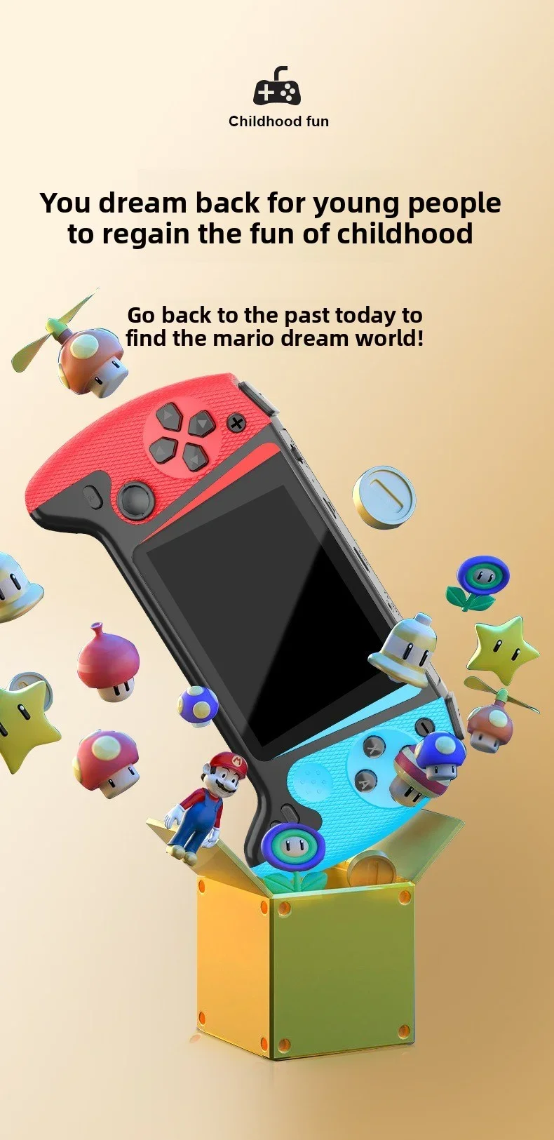 SF3000 Retro Handheld Video Game Console Linux System 4.5 Inch 854*480 IPS Screen 3000mAh Portable Pocket Video Player Games