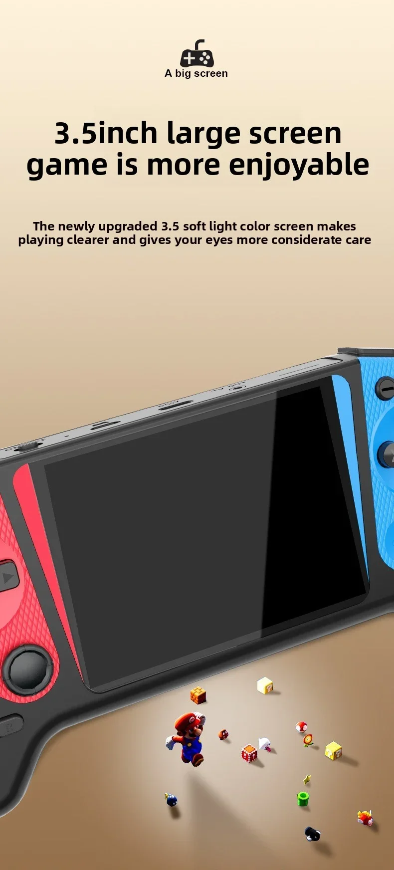 SF3000 Retro Handheld Video Game Console Linux System 4.5 Inch 854*480 IPS Screen 3000mAh Portable Pocket Video Player Games